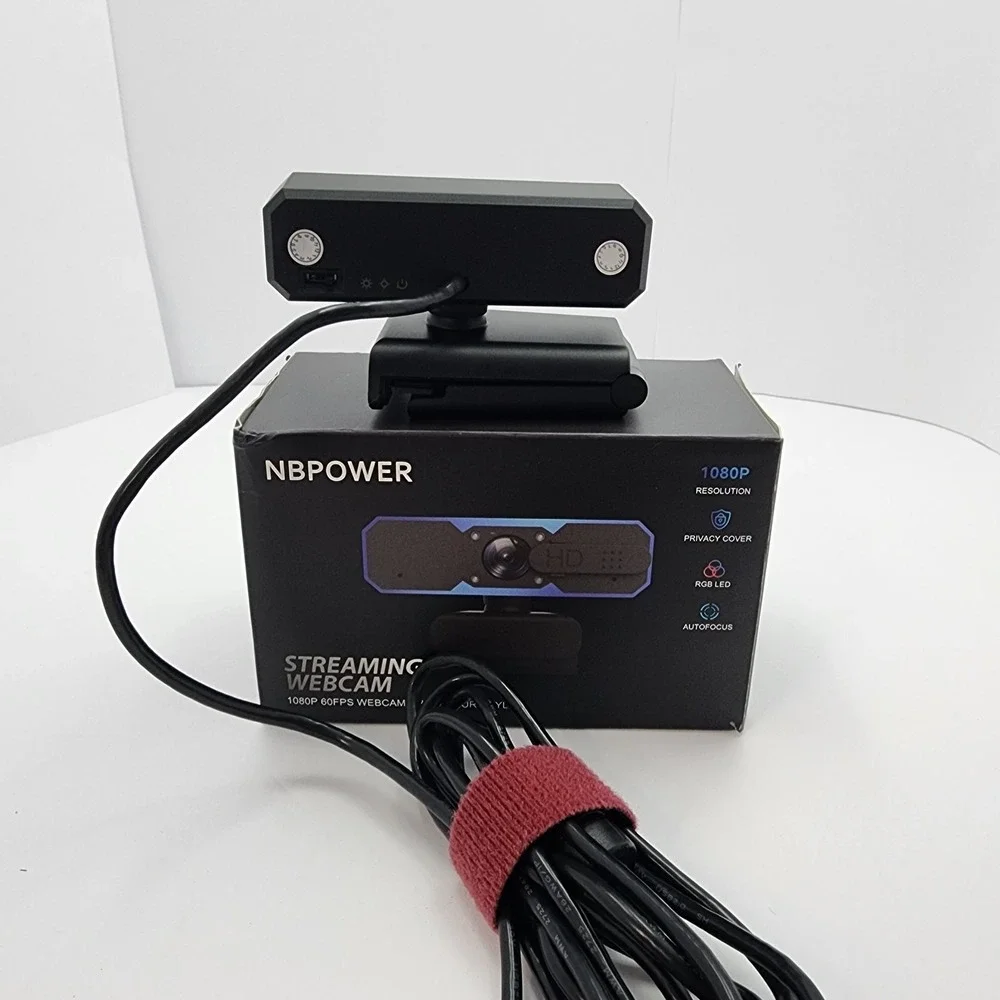 NBPOWER Black 1080P 60Fps Autofocus Digital Streaming Webcam With Microphone